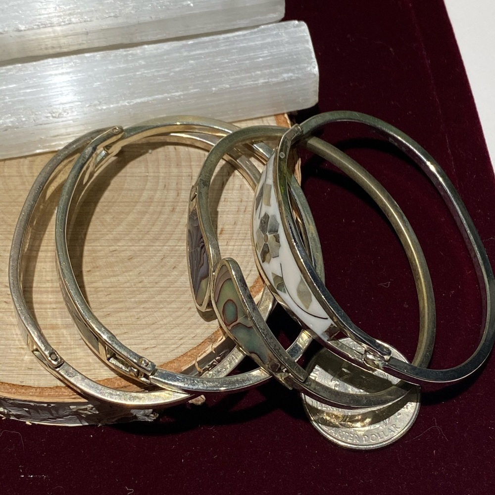 Vintage Alpaca Bracelets bundle of 4! 💙🤍🦋 - Picture 2 of 10
